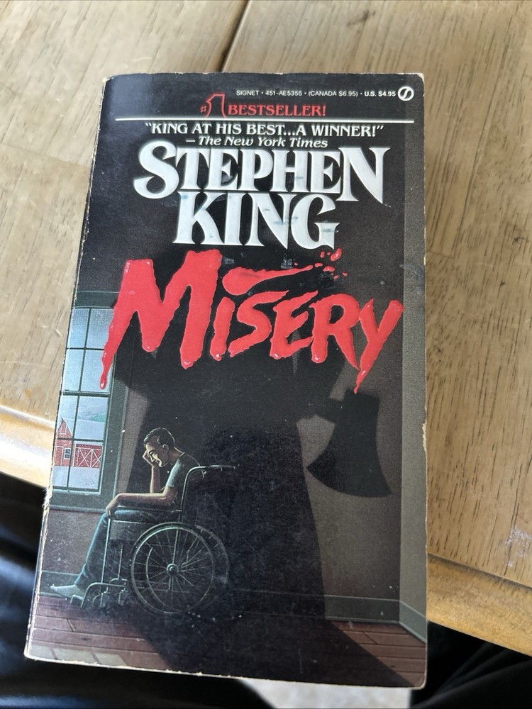 1988 First Signet Printing Stephen King Misery Paperback