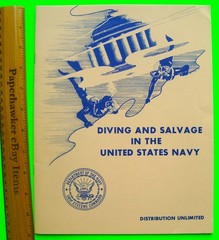 1974 DIVING AND SALVAGE IN THE U.S. NAVY Official USN Book BOB CARLISLE Xlnt+++
