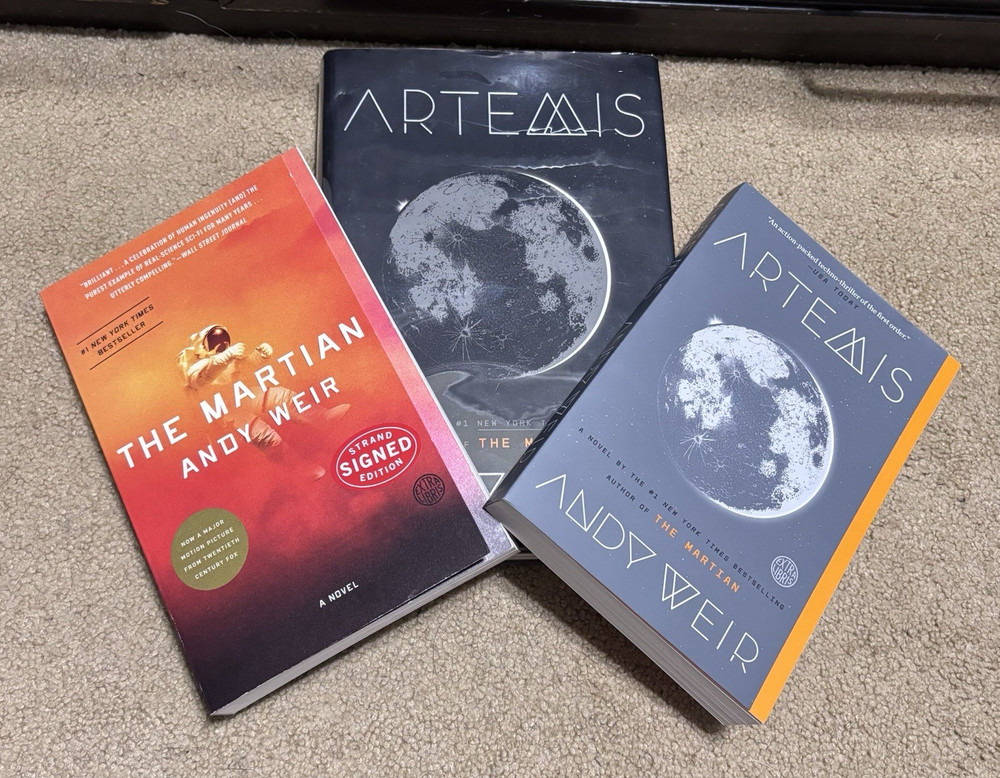 Andy Weir Artemis & The Martian SIGNED 1st Ed Mixed Lot (3 Books)