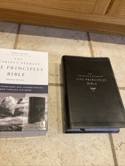 NASB Charles F. Stanley Life Principles Bible BLACK LEATHER SOFT