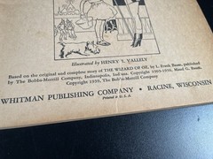 1939 The Story of The Wizard of OZ picture book Whitman USA 48 pages vintage B&W