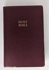 Thomas Nelson KJV Giant Print Reference Bible Burgundy Leather Flex