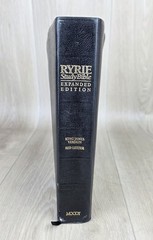 1994 Ryrie KJV Expanded Edition Study Bible Red Letter Moody Black Softcover