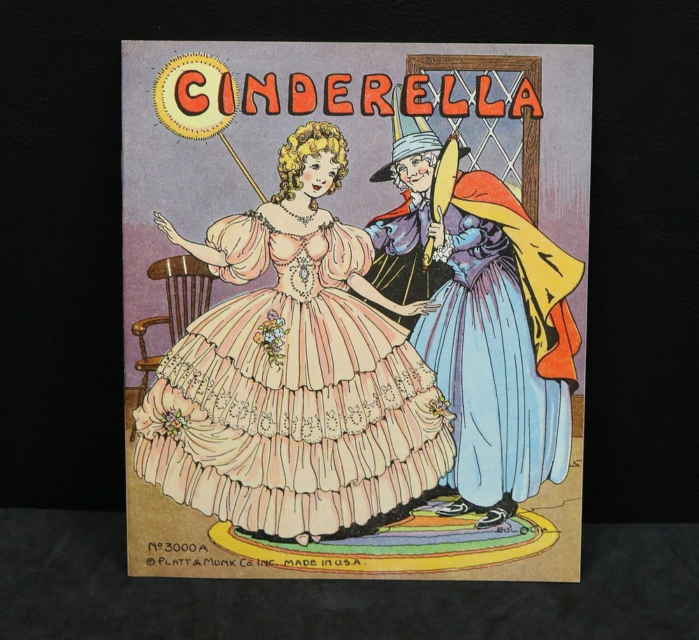 VINTAGE 1930s Platt & Munk Co. Children’s Book Cinderella Sat198