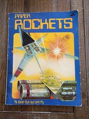 1983 VTG PAPER ROCKETS To Color Cut-Out & Fly TROUBADOR Press UNUSED COMPLETE