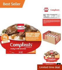 Roast Beef & Mashed Potatoes Microwave Tray – 9oz Pack of 6 for Quick Meals