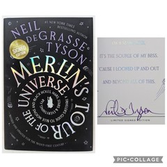 Neil deGrasse Tyson Signed Merlin’s Tour of the Universe Autographed 1st Ed Book