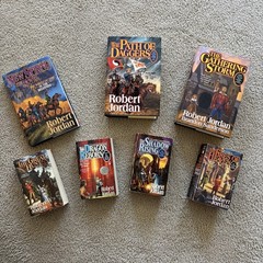 7 Book Lot – Robert Jordan – Wheel Of Time – Book 1, 2, 3, 4, 5, 8 and 12.