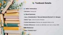 New: Grandmother’s Tale and Selected Stories R. K. Narayan -9780880016247