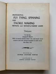 Professional FLY TYING, SPINNING & TACKLE MAKING Guide, George HERTER, 1973