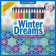 Winter Dreams Christmas Adult Coloring Book Set With 24 Colored … (paperback)