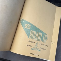 Baylor University 1952 Yearbook Round Up Annual Hardback Book Waco Texas Bears