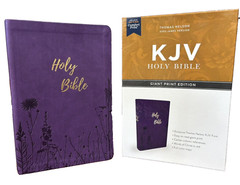 Thomas Nelson KJV Giant Print Bible Purple Leather Soft; 12 Point NEW Boxed