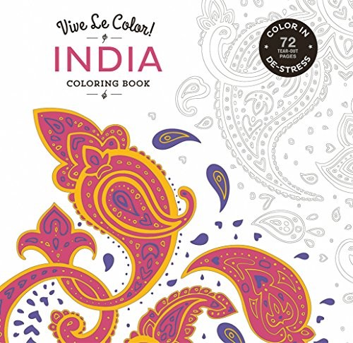 VIVE LE COLOR! INDIA (ADULT COLORING BOOK): COLOR IN; By Abrams Noterie Mint