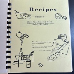 Vintage Church Cookbook 144 Pages Fresno, CA “Our Favorite Recipes” 1972