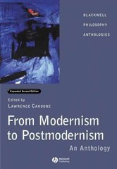 From Modernism to Postmodernism: – Paperback, by Cahoone Lawrence E. – Very Good