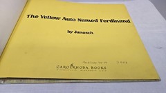 VTG The Yellow Auto Named Ferdinand Hardcover Book By Janosch 1973 Ex-Library