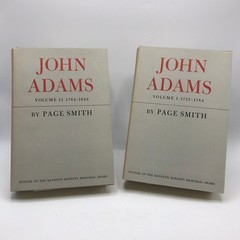 John Adams 2-Book Volume 1 & 2 by Page Smith 1st Edition Dust Jacket w/ Slipcase
