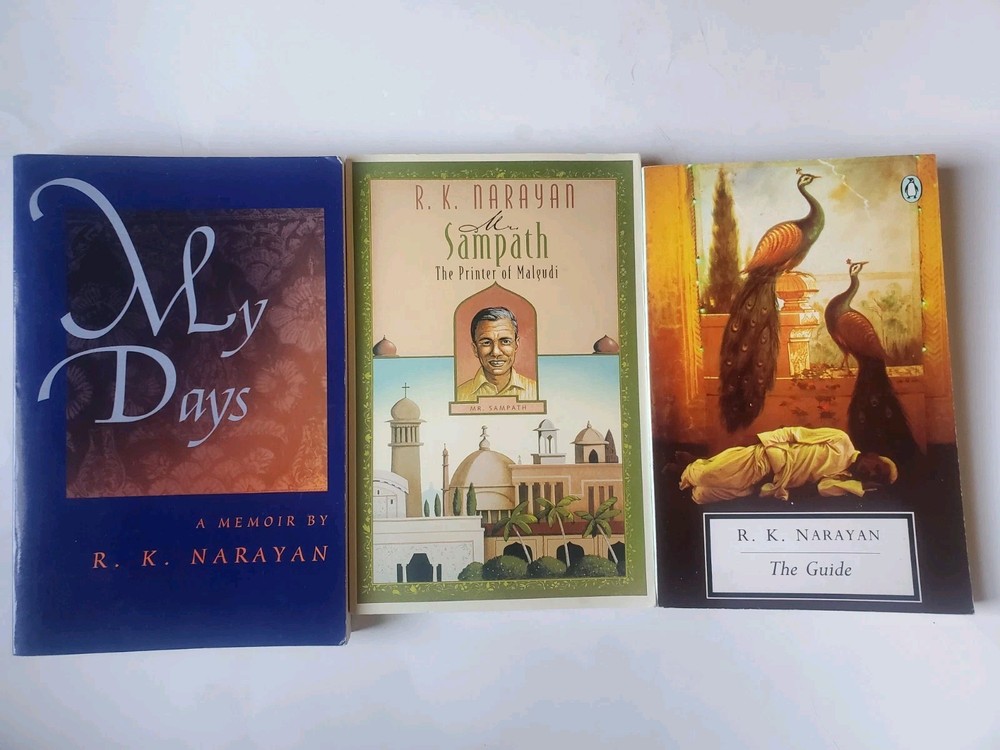 R.K. Narayan Paperback Book Lot My Days Mr. Sampath The Guide