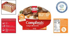 Roast Beef & Mashed Potatoes Microwave Tray – 6 Pack, 9 oz Each, Ready in 60 Sec