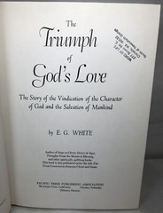 The Triumph of God’s Love By Ellen G EG White 1950 Hardcover Book 656 Pages