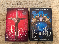 Waterstones Exclusive Dire Bound & Fury Bound Deluxe HC Set Sprayed Edges
