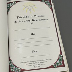 Holy Bible Dove Of Peace Edition KJV Illustrated White Hardcover Faux Leather