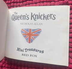 RED FOX MINI TREASURES, THE QUEEN’S KNICKERS. 15 BY 14CM, 14 BY 10.5CM. N. ALLAN