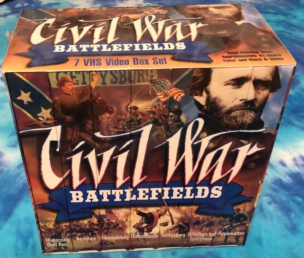 Civil War Battlefields / 7 Tape VHS Set / Getttysburg Bull Run Appomattox ++