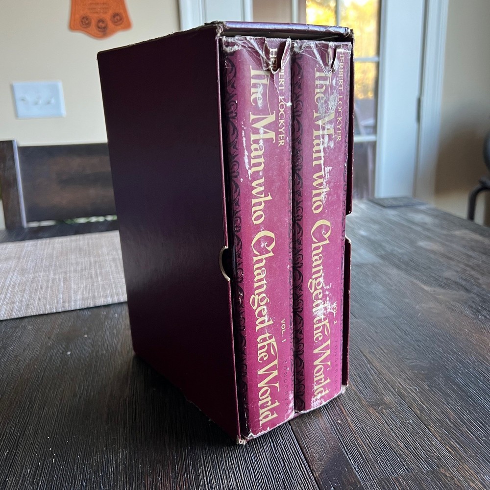 The Man Who Changed the World Herbert Lockyer 2 Volume Set VTG Hardcover 1966