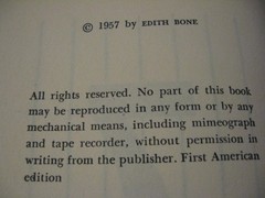 “7 YEARS’ SOLITARY” Edith BONE; FE 1957 HC /DJ, VGC