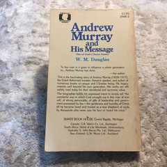 Andrew Murray And His Message W. M. Douglas 1981 Baker Book House Ministry Book