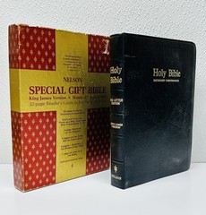 Vintage Black 175 Nelson Special Gift Bible KJV King James Version Red Letter