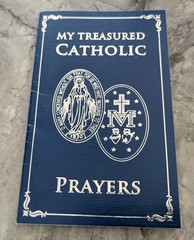 My Treasured Catholic Prayers Sisters of Charity Prayer Book Blue Hardcover VG
