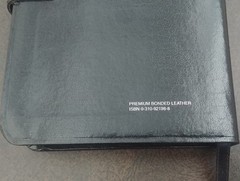 Premium Bonded Leather NIV Compact Thinline Bible Black – Red Letter – Ribbon