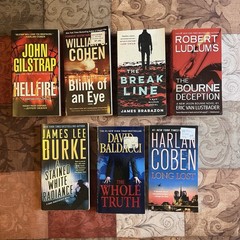 Lot of 7 Books Random Mix Suspense Crime Mystery Thriller Fiction Paperback